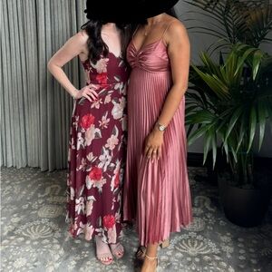 Lush Midi Pleated Dress